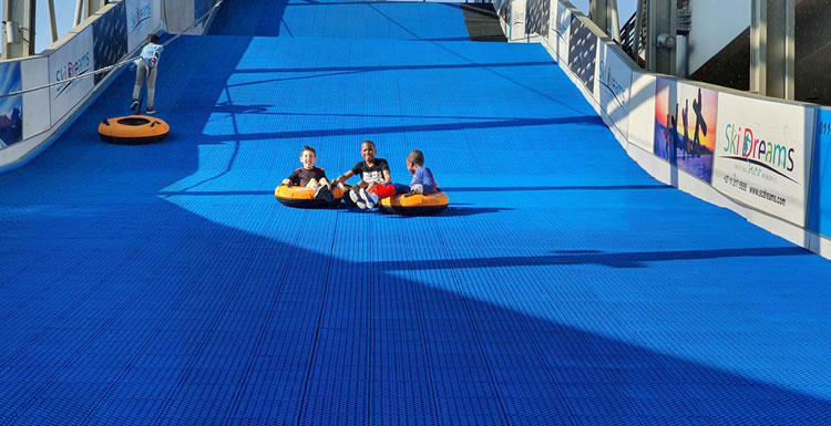 blue dry tubing slope