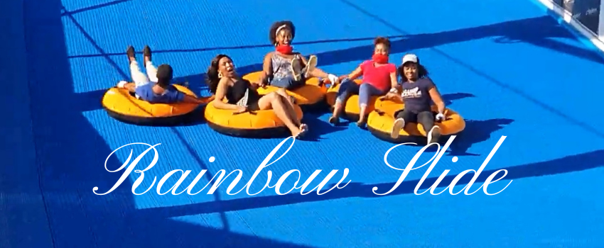 blue rainbow slide